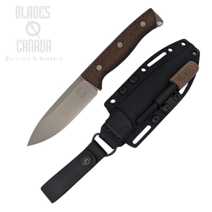 White River Urus 45 Fixed Blade Knife, CPM MagnaCut, Micarta Natural, Kydex Sheath, WRUR45-BNA-MAG